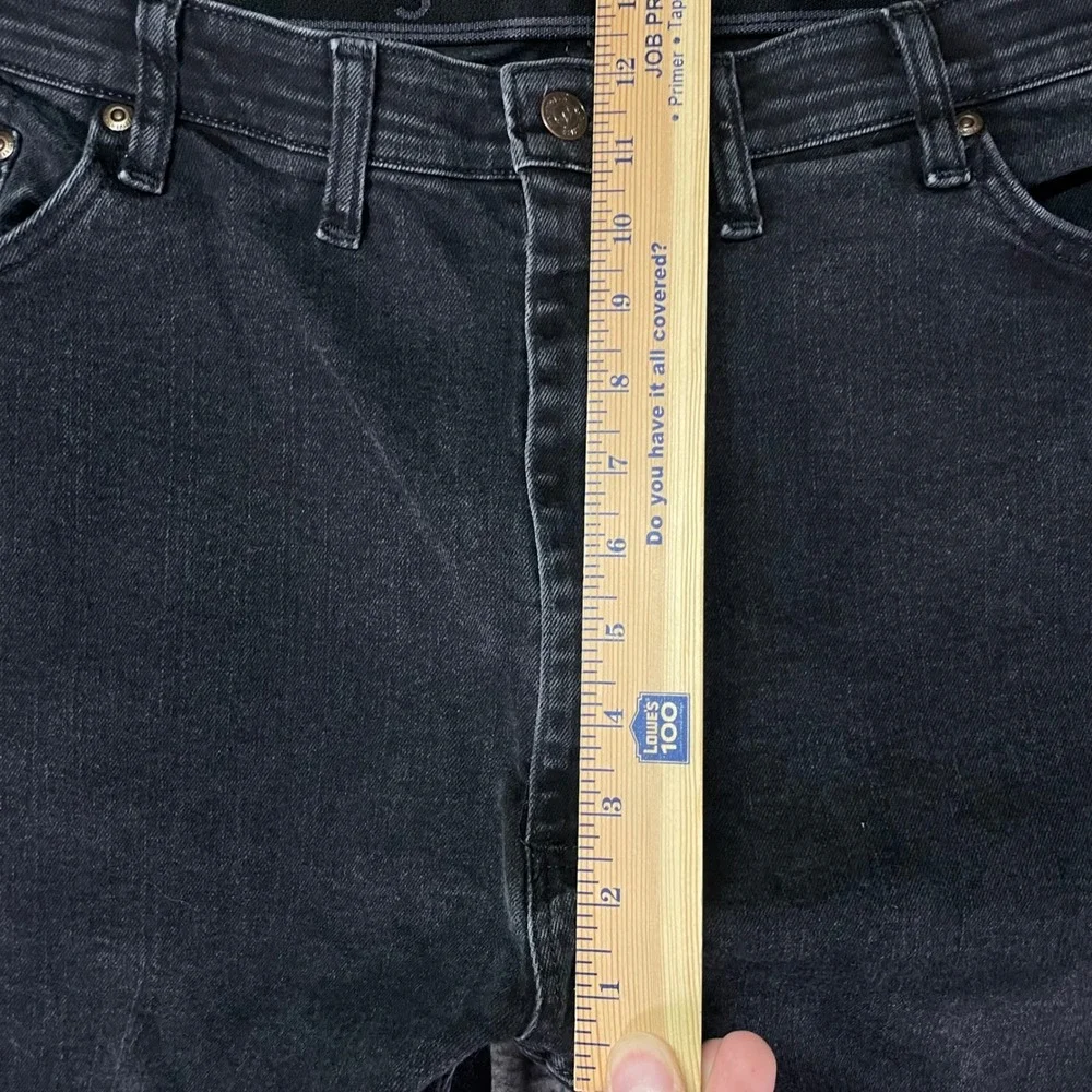 Wrangler Authentics Jeans Mens 42x34 Black Straight Leg Stretch Denim